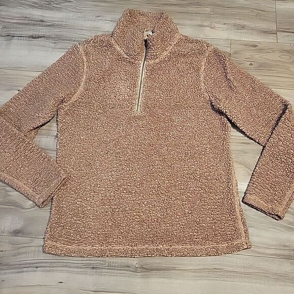 Mountain Khakis Apres Pullover Womens Rose‎ Quarter Zip Sherpa Sweater Outdoor - Picture 3 of 11